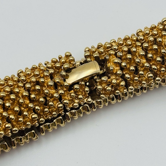 VTG Sarah Coventry Gold-Tone Beaded Statement Bracelet | Made in Canada | 1960s - Picture 6 of 14